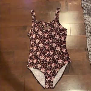 Flowered body suit top